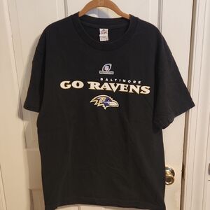 Alstyle Black Baltimire Ravens NFL Playoffs Men's Large T-Shirt